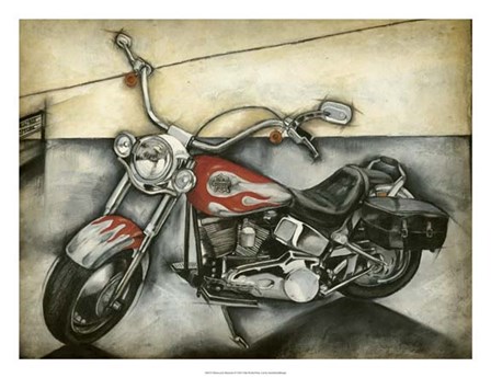 Motorcycle Memories II by Jennifer Goldberger art print