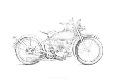 Motorcycle Sketch IV by Megan Meagher art print