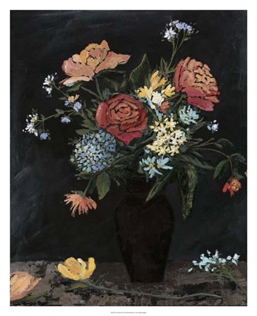 Noir Floral II by Megan Meagher art print
