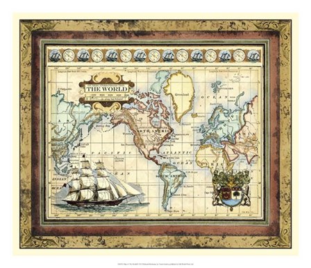 Map of the World by Vision Studio art print