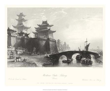 Western Gate, Peking by T Allom art print