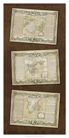 Weathered Maps I by Vision Studio art print
