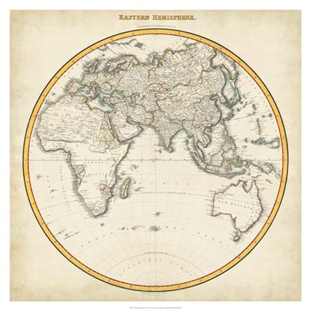 1812 Eastern Hemisphere by Pinkerton art print