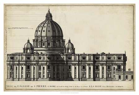 St. Peter&#39;s, Rome by G De Rossi art print