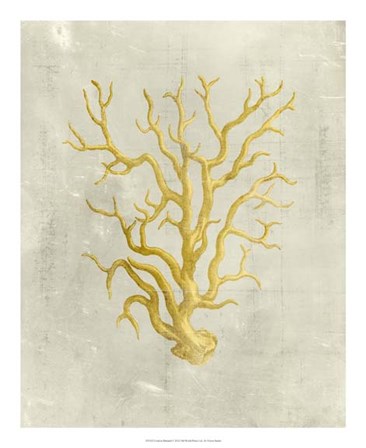Coral in Mustard by Vision Studio art print