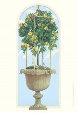 Roses &amp; Obelisk by Dot Bunn art print