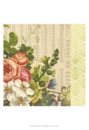 English Garden Bouquet IV by Vision Studio art print