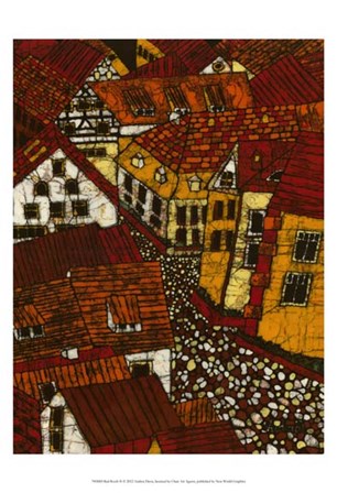 Red Roofs II by Andrea Davis art print