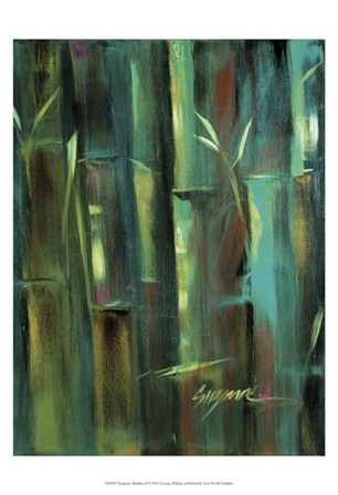 Turquoise Bamboo II by Suzanne Wilkins art print