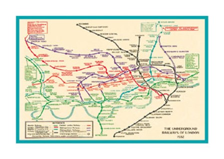 Vintage Transport Map by The Vintage Collection art print