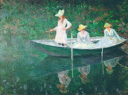 Boating At Giverny by Claude Monet art print