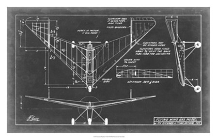 Aeronautic Blueprint V by Vision Studio art print