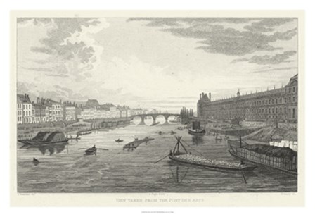 Pont Des Arts by A.Pugin art print