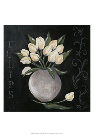 White Tulips by Jade Reynolds art print
