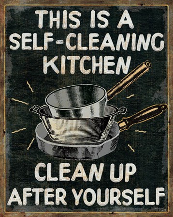 Self Cleaning Kitchen by Pela Studio art print