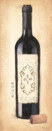 Vintage Rouge Bottle by Emily Adams art print