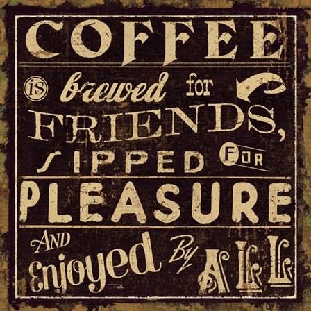 Coffee Quote II by Pela Studio art print