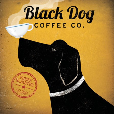 Black Dog Coffee Co. by Ryan Fowler art print