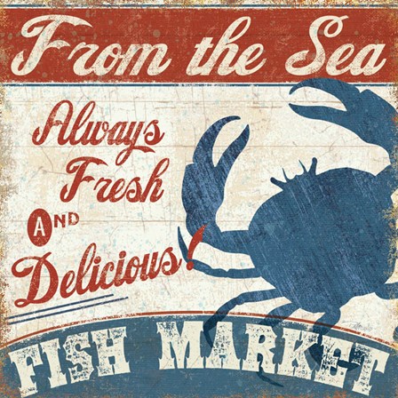 Fresh Seafood IV by Pela Studio art print