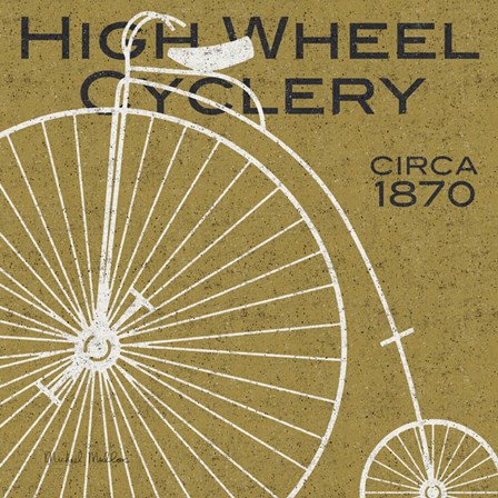 High Wheel Cyclery by Michael Mullan art print