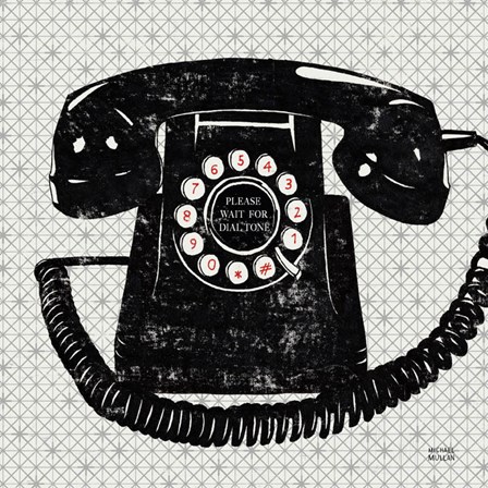 Vintage Analog Phone by Michael Mullan art print