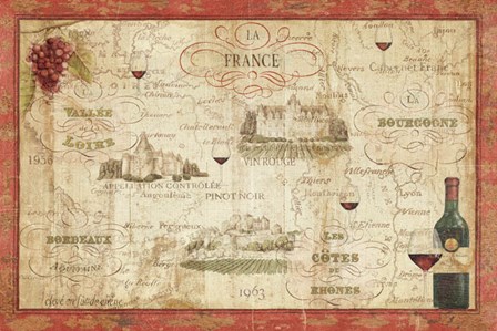 Wine Map by Daphne Brissonnet art print