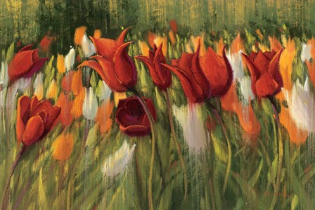 Tipsy Tulips by Shirley Novak art print