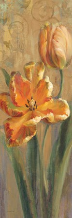Parrot Tulips on Gold I by Danhui Nai art print