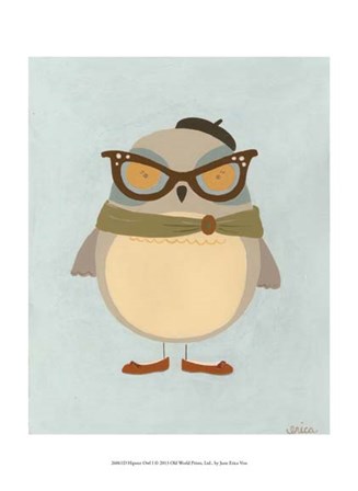 Hipster Owl I by June Erica Vess art print