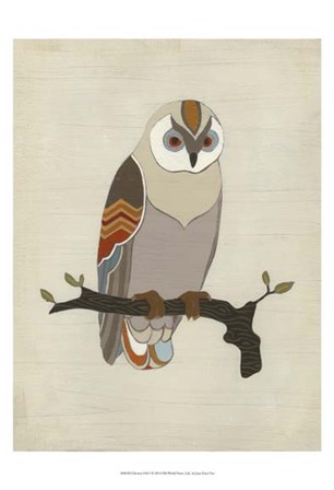 Chevron Owl I by June Erica Vess art print