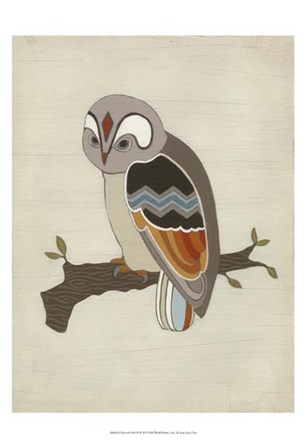 Chevron Owl II by June Erica Vess art print