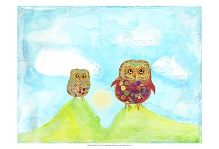 Hilltop Owls by Ingrid Blixt art print