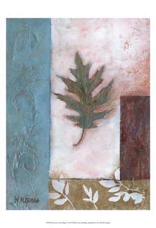 Painterly Leaf Collage I by W Green-Aldridge art print