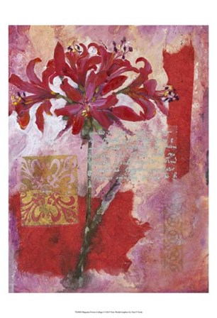 Magenta Flower Collage I by Timothy O&#39;Toole art print