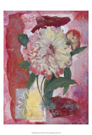 Magenta Flower Collage II by Timothy O&#39;Toole art print