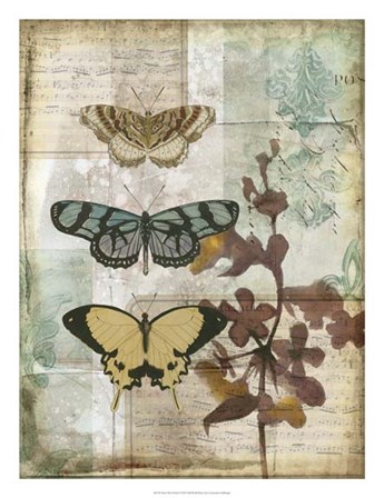 Music Box Butterflies I by Jennifer Goldberger art print