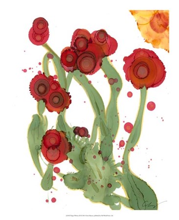Poppy Whimsy III by Cheryl Baynes art print