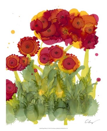 Poppy Whimsy IV by Cheryl Baynes art print