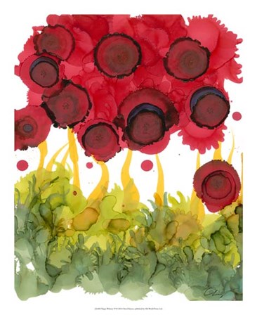 Poppy Whimsy VI by Cheryl Baynes art print