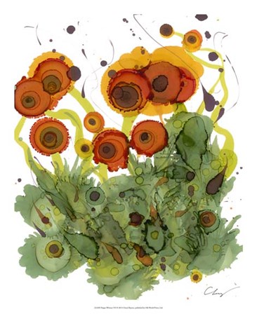 Poppy Whimsy VII by Cheryl Baynes art print