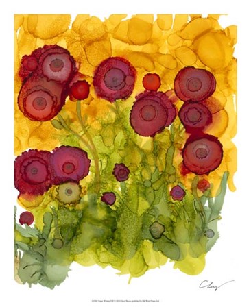 Poppy Whimsy VIII by Cheryl Baynes art print