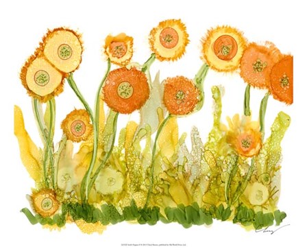 Sunlit Poppies II by Cheryl Baynes art print