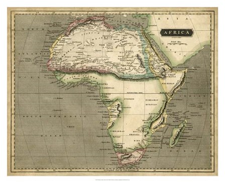 Thomson&#39;s Map of Africa by John Thomson art print