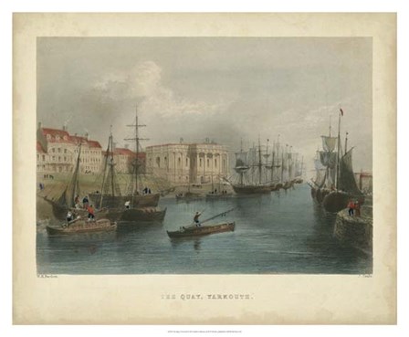 The Quay, Yarmouth by W. H. Bartlett art print