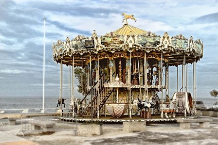 Arcachon Carousel by Colby Chester art print