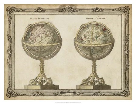 Terrestrial &amp; Celestial Globes by Vision Studio art print
