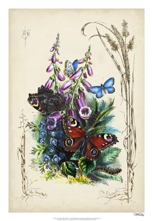Victorian Butterfly Garden VI by Vision Studio art print