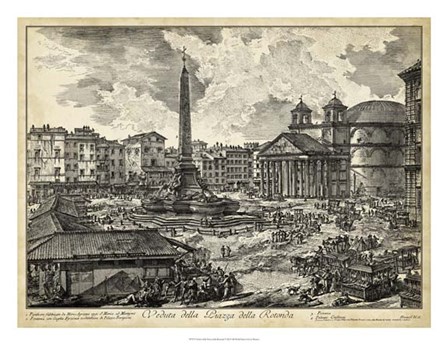 Veduta della Piazza della Rotunda by Francesco Piranesi art print