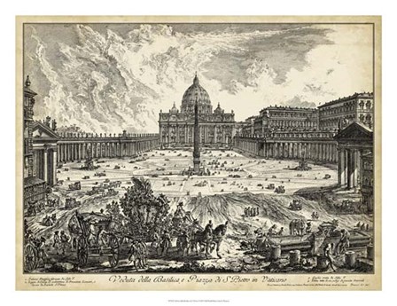 Veduta della Basilica di S.Pietro by Francesco Piranesi art print