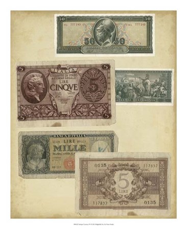 Antique Currency IV by Vision Studio art print